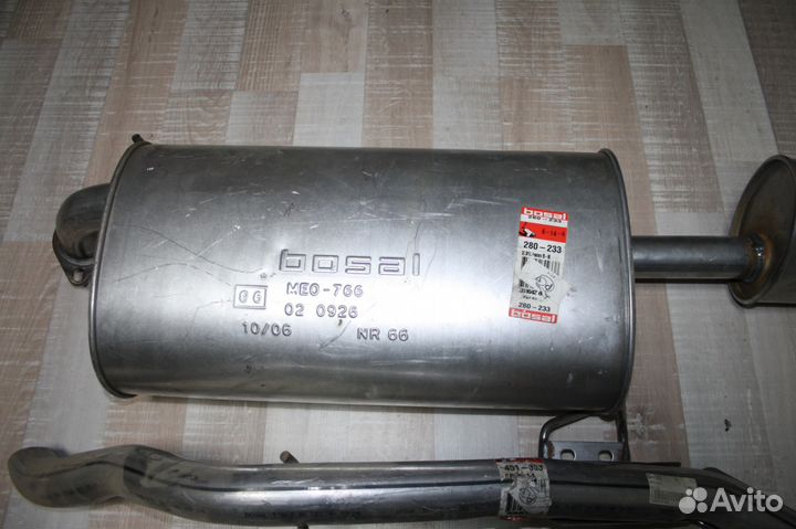 Глушитель, резонатор, приемная труба