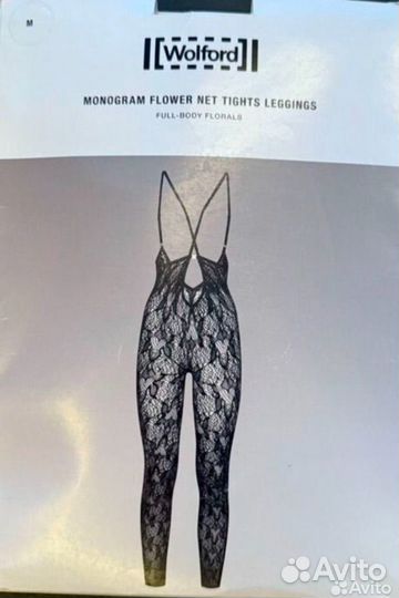 Monogram flower NET tights leggings