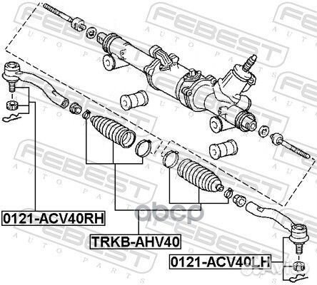 Пыльник рулевой рейки trkb-AHV40 trkb-AHV40 Febest