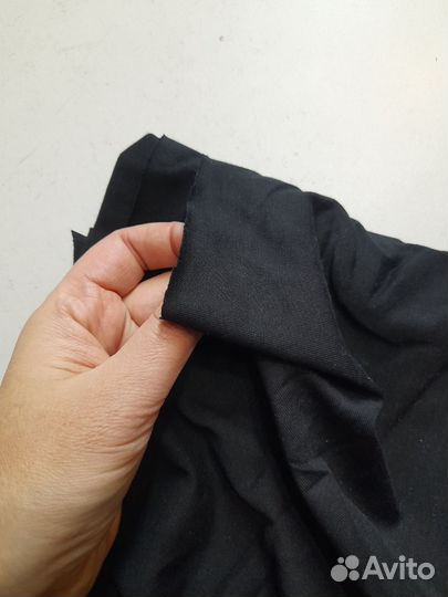 Ткань кулирка хлопок чёрная