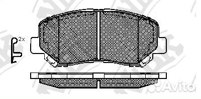 Колодки тормозные дисковые перед PN25000 NiBK