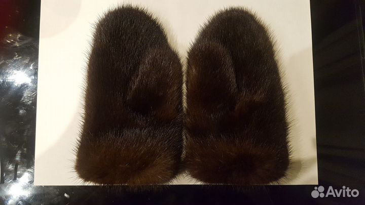 Варежки детские норковые