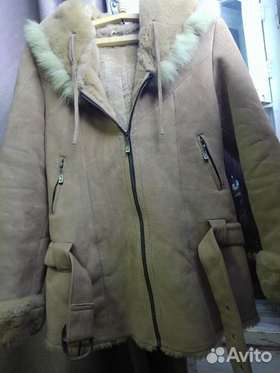 Дубленка женская зимняя 48 50