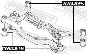 Сайлентблок подрамника задний vwab-042 Febest