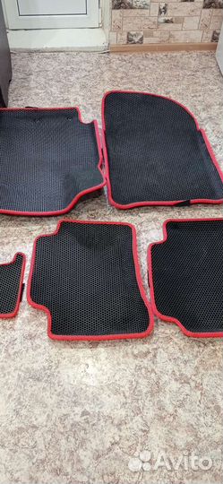 Эва коврики с бортами киа рио х-лайн