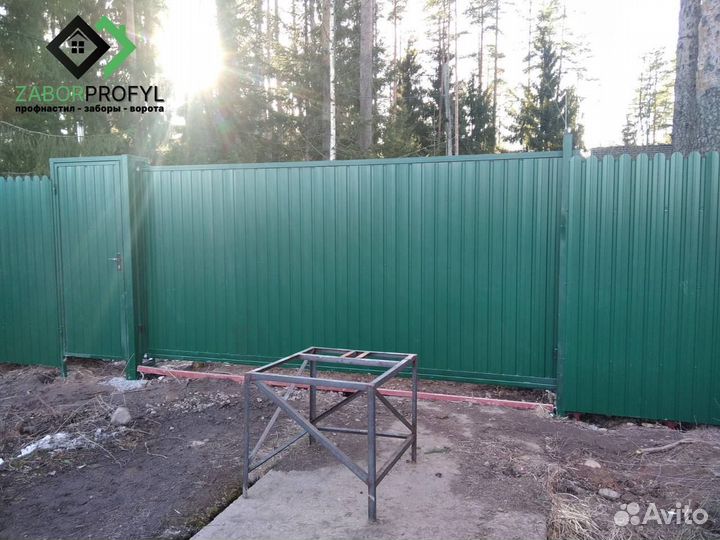 Ворота из профнастила / Заборы из профнастила