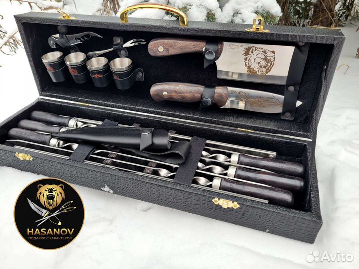 Набор шампуров,набор для шашлыка подарочный