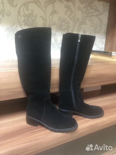 Сапоги замшевые демисезонные 36р