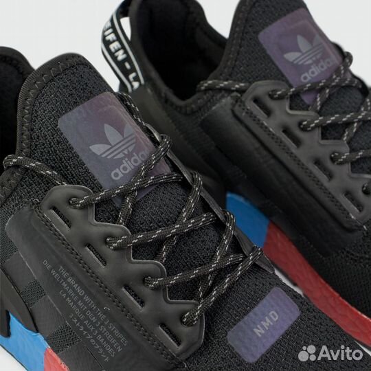 Кроссовки Adidas NMD R1 V2 Black / Reb Blue Ftwr