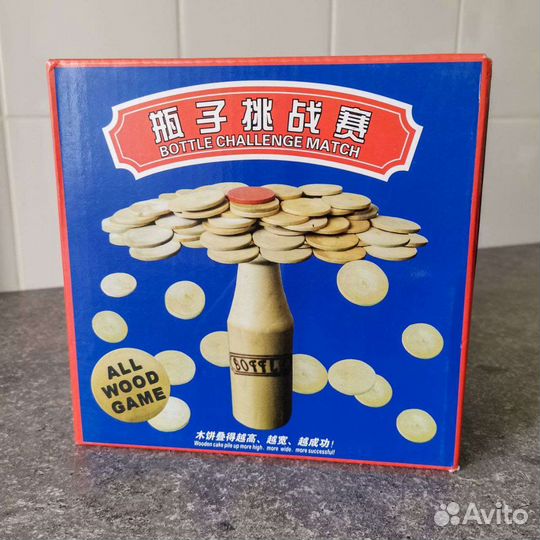 Деревянная Настольная игра Bottle Challenge Match