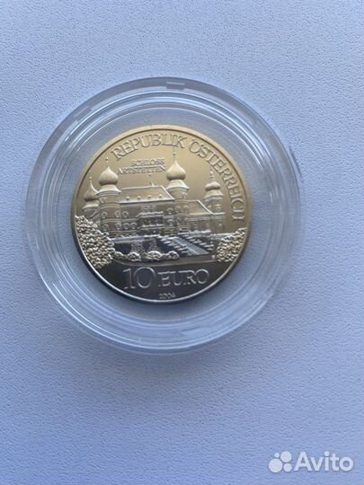 Монета серебро Австрия 2004 г, 10 евро