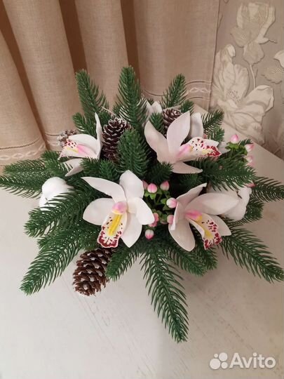 Новогодняя композиция на стол