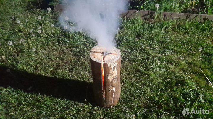 Огонь бревно