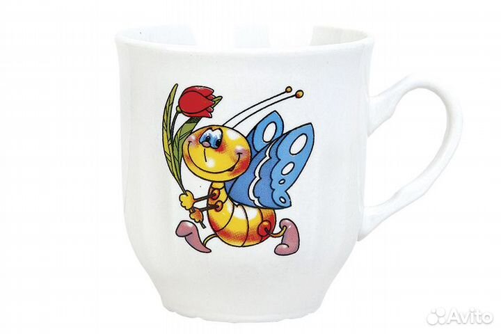 Кружка 210мл бабочка Фарфор/MB210/кр