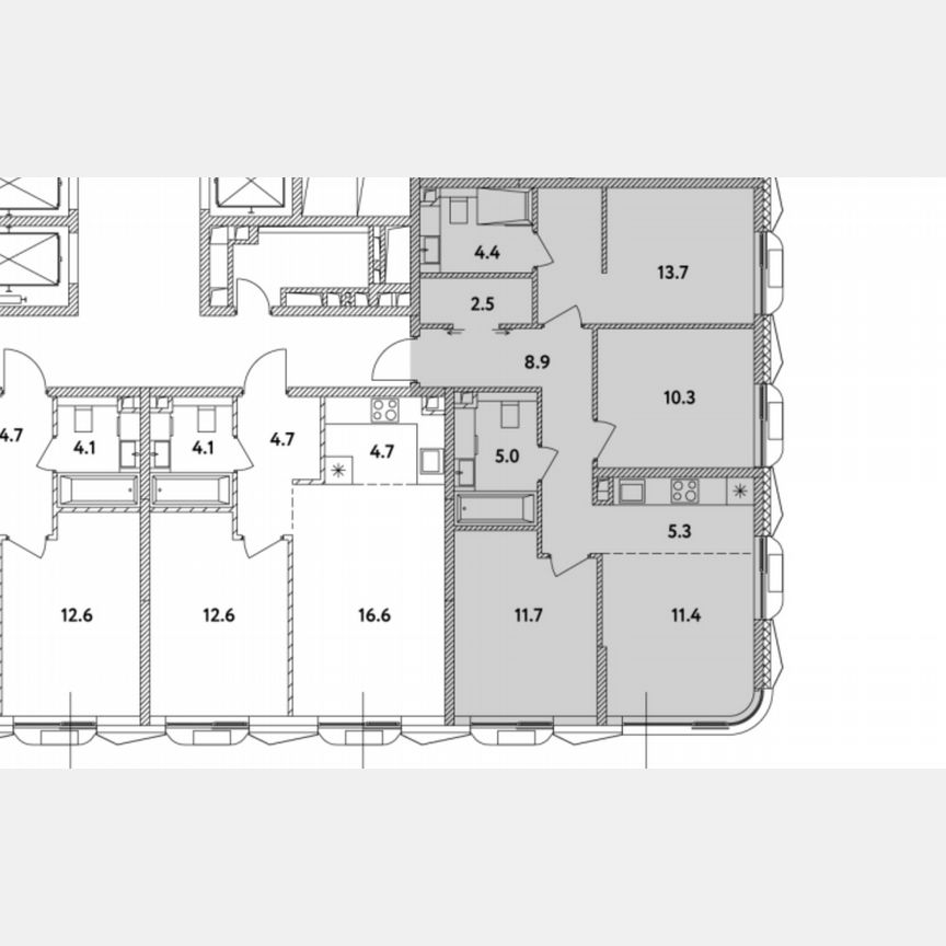 3-к. квартира, 73,2 м², 16/31 эт.