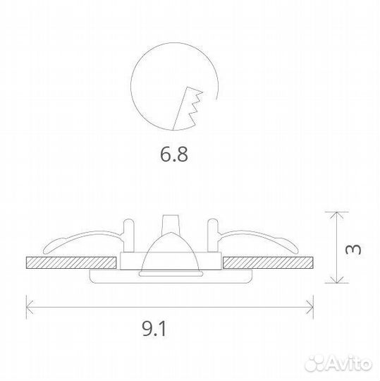 Светильник встраиваемый