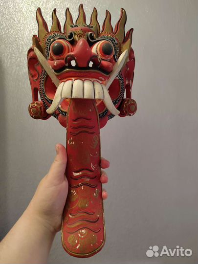Балийски лев деревянная маска