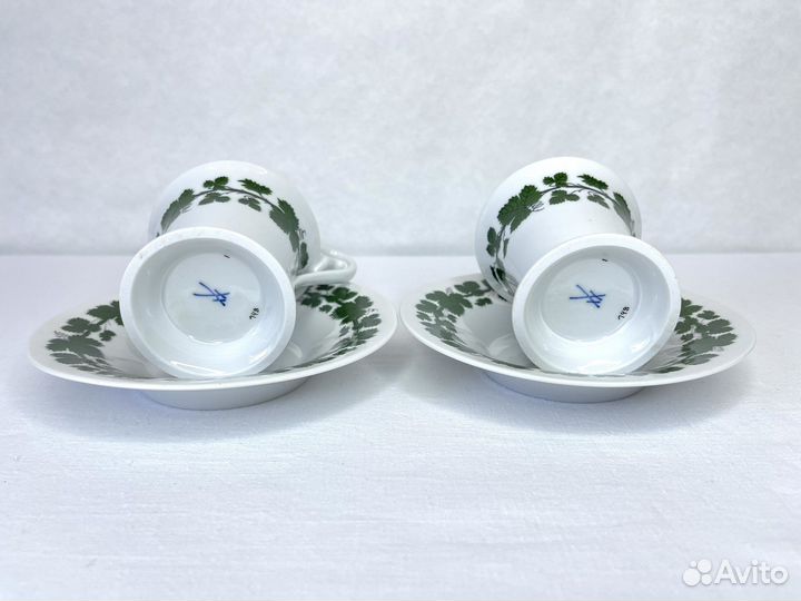 Фарфоровая кофейная пара Meissen