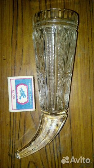 Рог хрустальный советский 125 мл