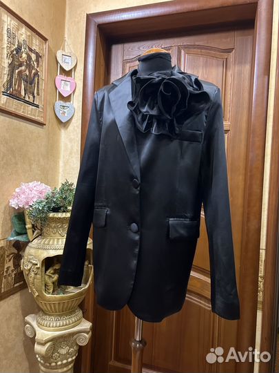 Saint laurent пиджак с розой