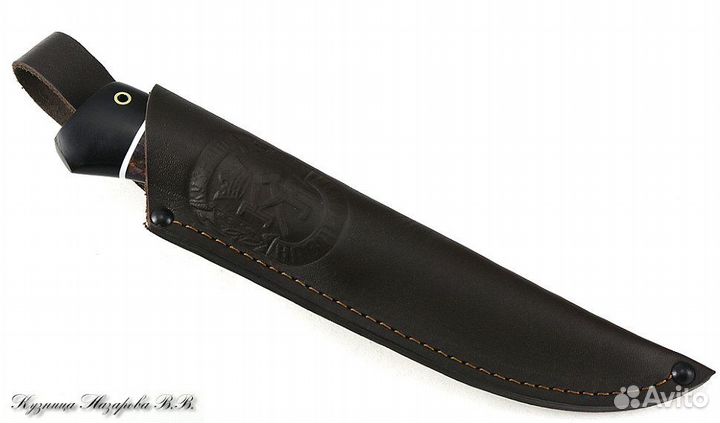 Нож Беркут х12мф черный граб стабилизированная кар