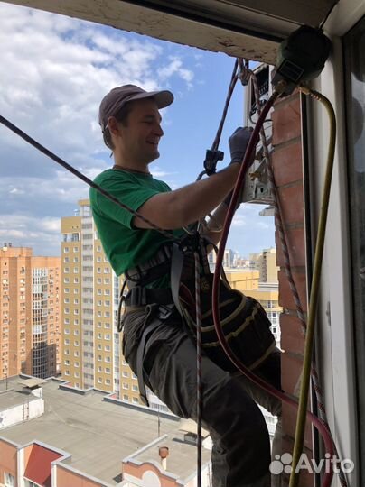 Монтаж сплит-систем с альпинистом / альпинист