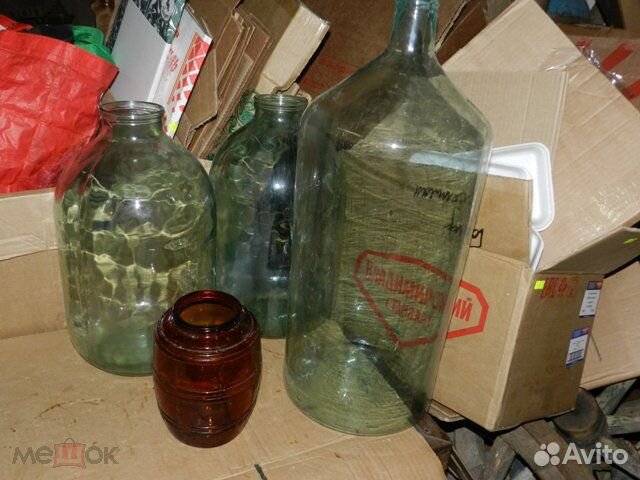Старинные бутыли, ёмкость 20-45 л