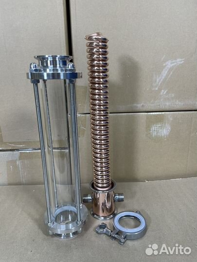 Димрот медный 360мм в стеклянной царге