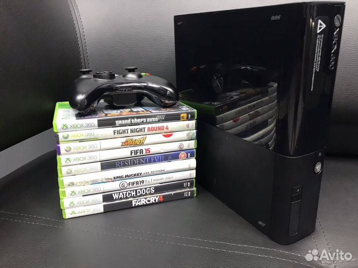 Xbox 360 slim 500 gb лицензия с дисками (В)