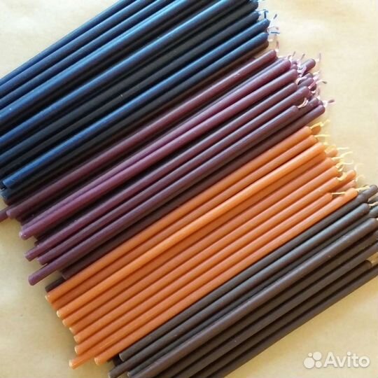 Свечи восковые цветные