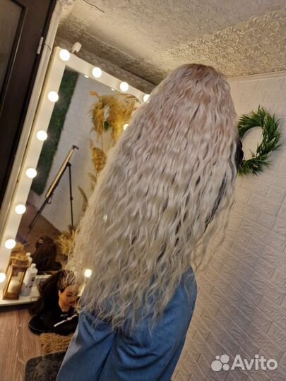 Волосы для наращивания 90 см блонд