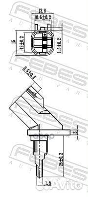 Датчик abs перед прав/лев mazda 3 BK 2003-2011