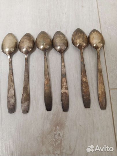 Набор чайных ложек Мельхиор СССР