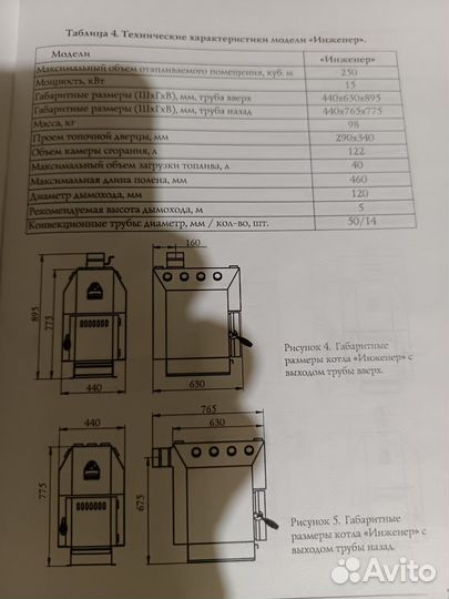 Дровяной котел бу