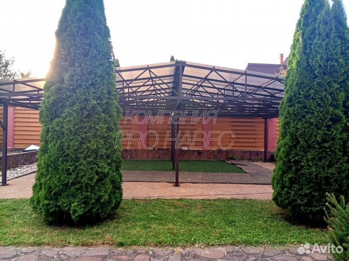 Навесы для автомобиля под ключ любой размер