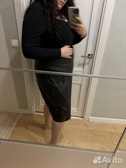 Юбка из экокожи 60-62 размер