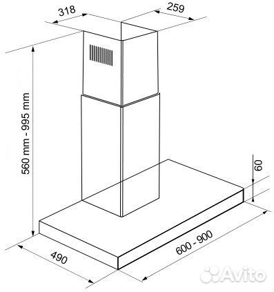 Вытяжка Korting KHC 6770 GW