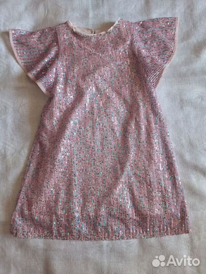 Платье с пайетками 116 см