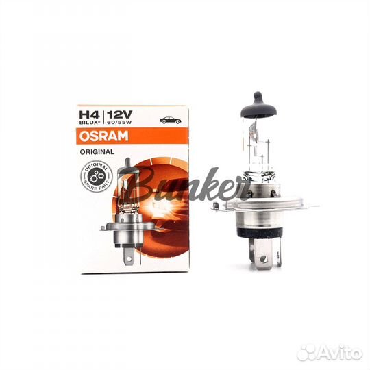 Галогеновая автолампа Osram H4 12V 60/55W