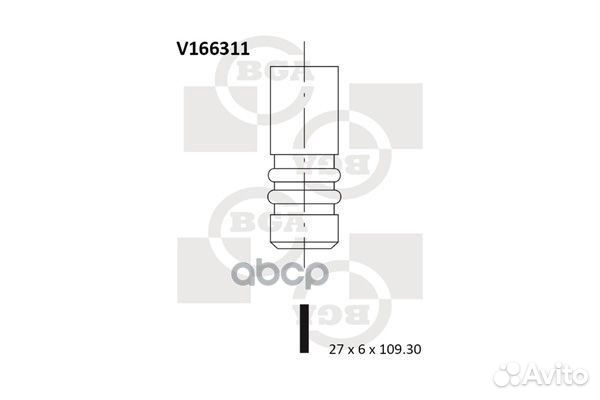 Клапан 27x6x109.3 EX MER W203 W211 W212 sprinter