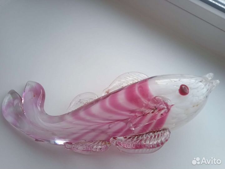 Рыбка стеклянная,винтаж,ссср