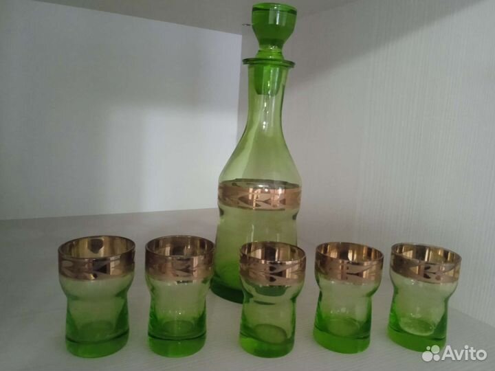 Графин с рюмками СССР богемия