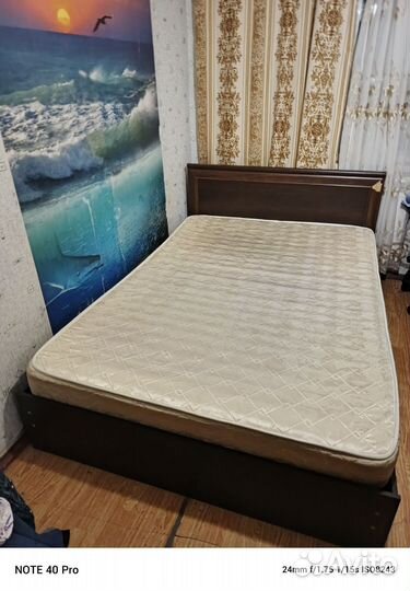 Кровать с матрасом 140 200 бу