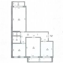 3-к. квартира, 73,8 м², 2/5 эт.