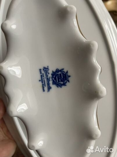 Блюдо weimar porzellan cobalt Анна Амалия