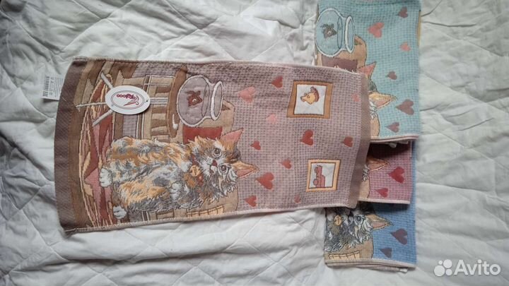 Полотенца Стеганные хлопок+лён