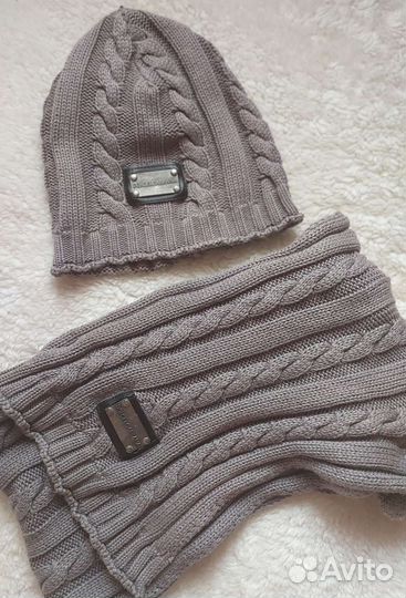 Шапка и шарф комплект для мальчика D&G