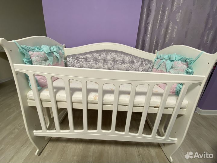 Подушечки бортики в кроватку ноаорожденного
