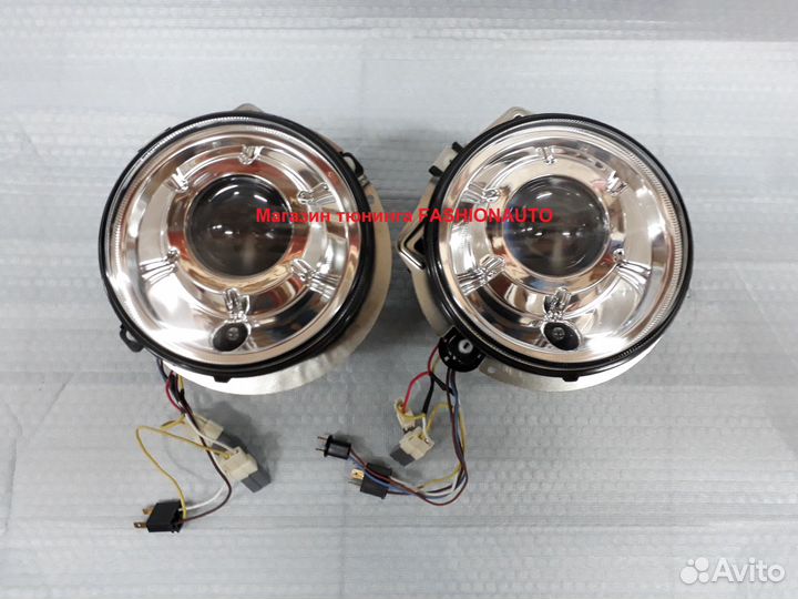 Хромированные фары mercedes g 463 мерседес w 463