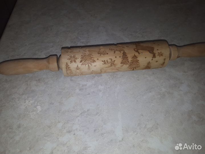 Скалка для теста с рисунком